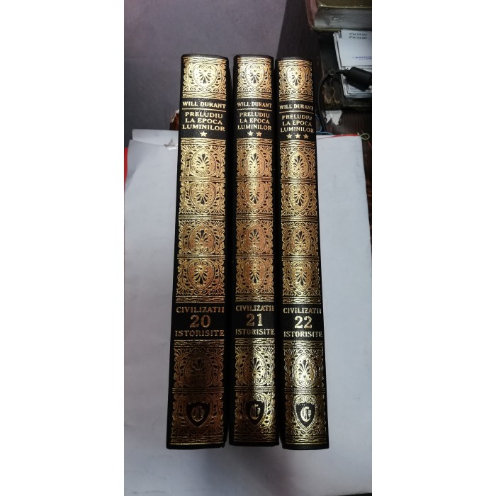 PRELUDIU LA EPOCA LUMINILOR - WILL DURANT - 3 volume